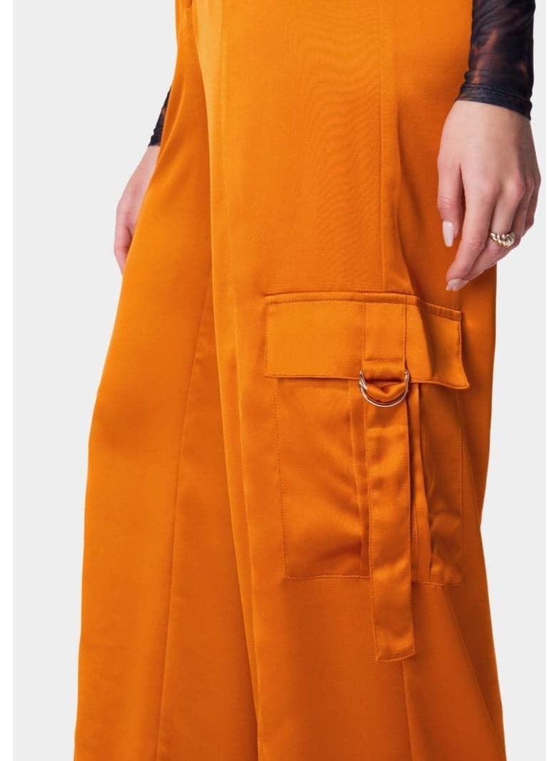 bebe WIDE LEG CARGO POCKET SATIN PANT - Image 2